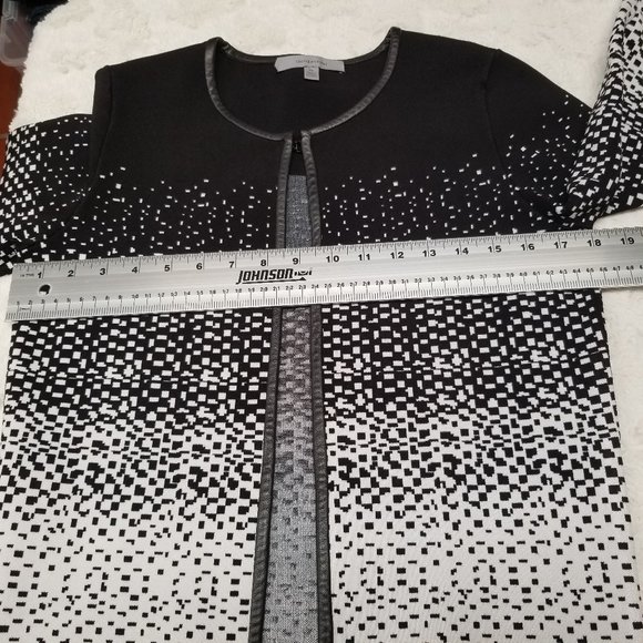 Classiques Entier Leather Trim Knit Cardigan XS - Picture 4 of 10